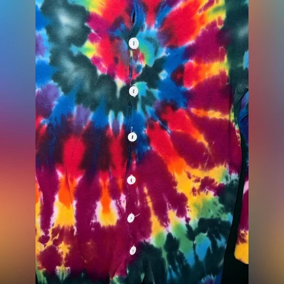 Vintage Sundog PJ Colorful Tie-dye One-Piece | Size Medium - Picture 3 of 6